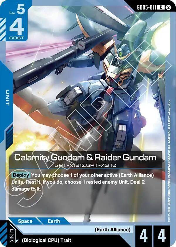 Image for Calamity Gundam & Raider Gundam - Gundam Card Game