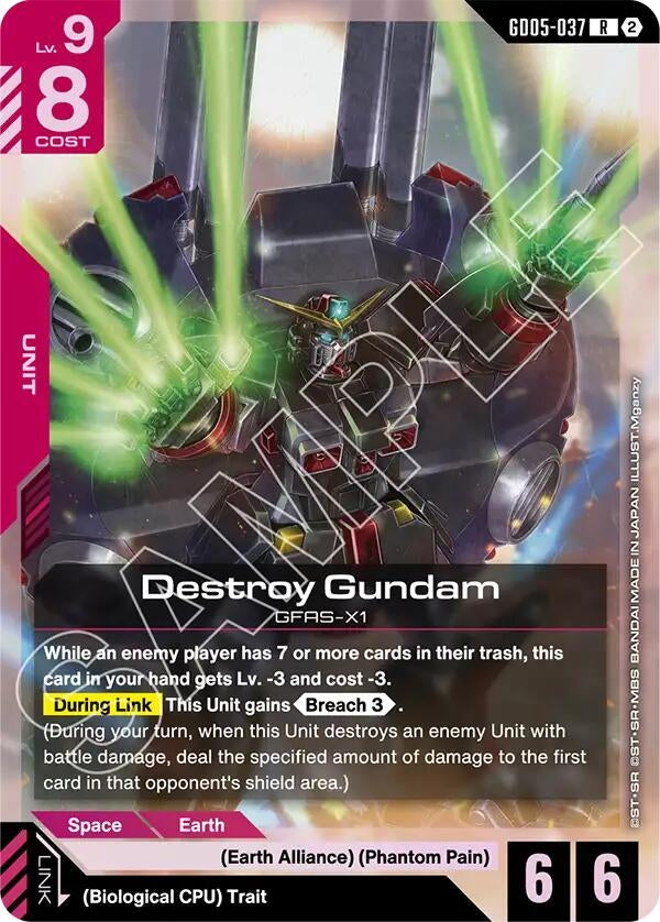 Image for Destroy Gundam - Gundam Card Game