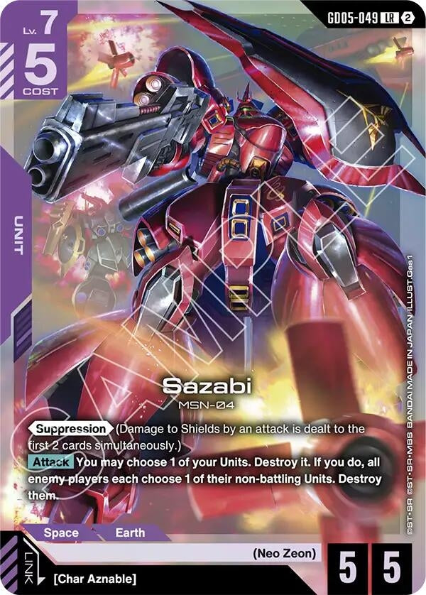 Image for Sazabi (GD05-049) - Gundam Card Game