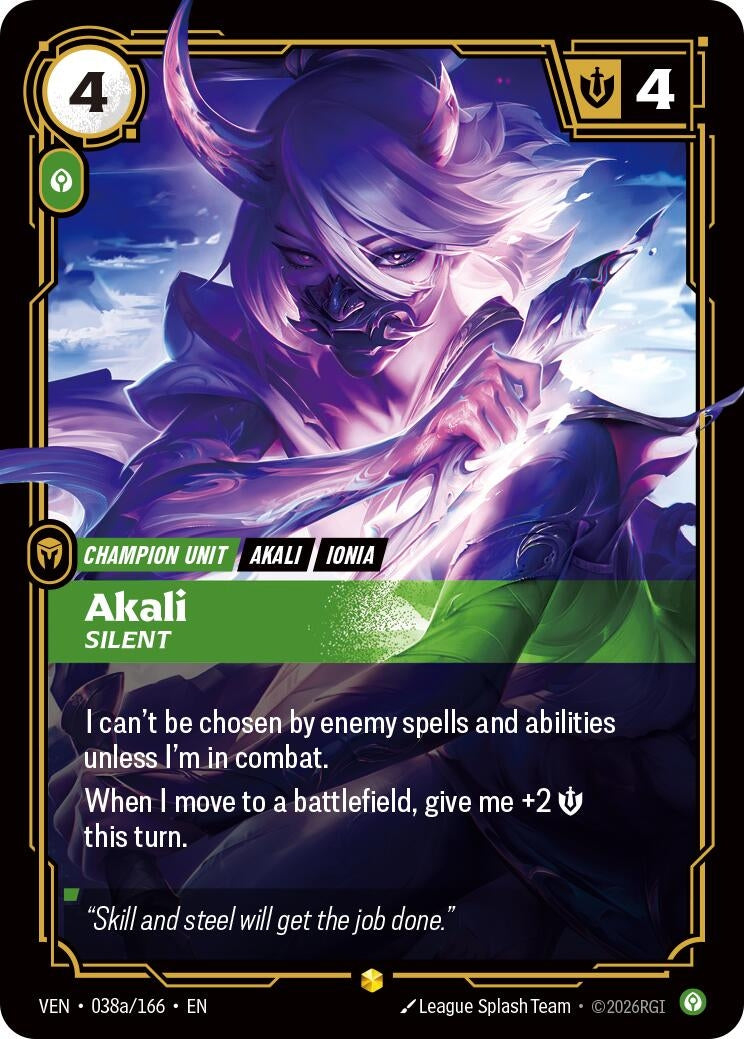 Image for Akali, Silent (Alternate Art) - Riftbound: League of Legends Trading Card Game