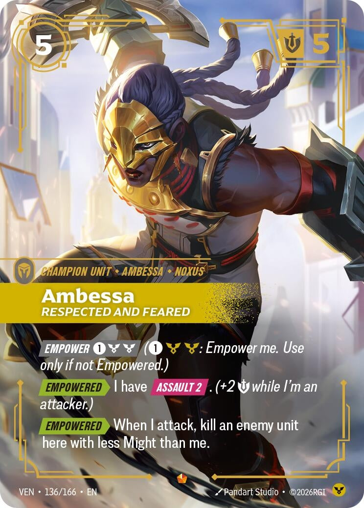 Image for Ambessa, Respected and Feared - Riftbound: League of Legends Trading Card Game