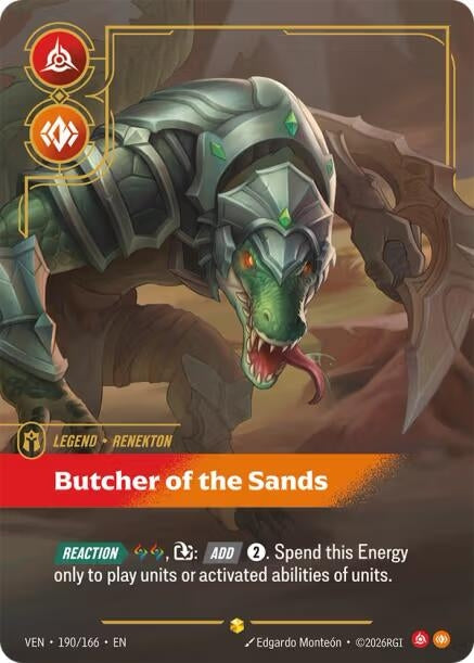 Image for Renekton, Butcher of the Sands (Overnumbered) - Riftbound: League of Legends Trading Card Game