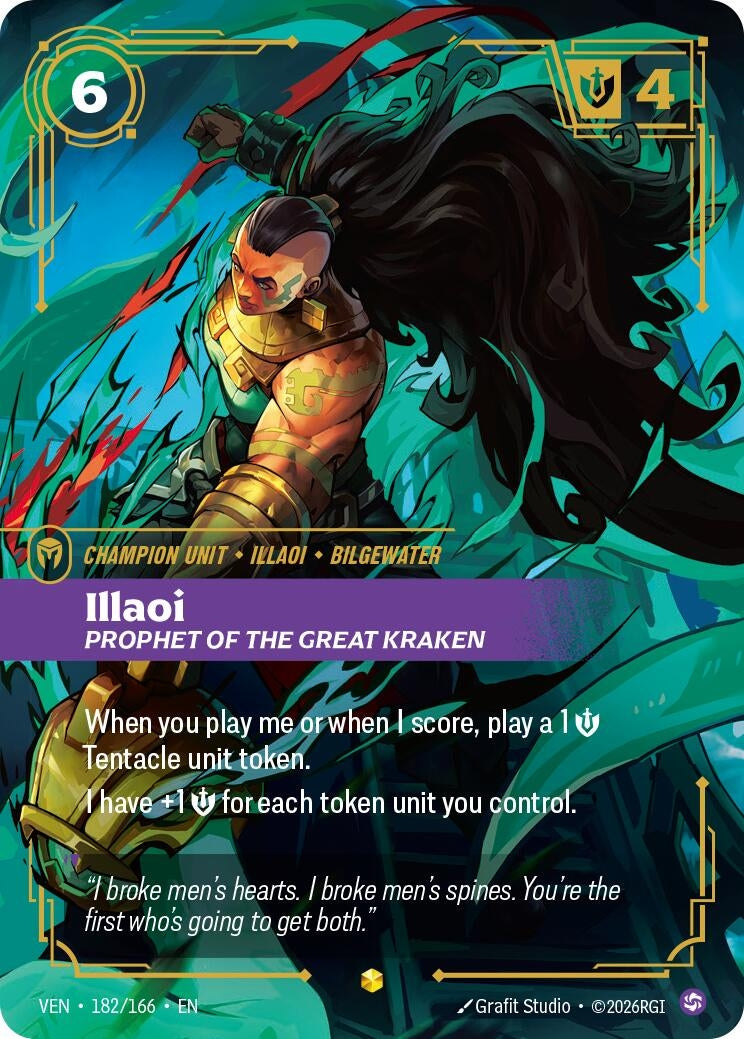 Image for Illaoi, Prophet of the Great Kraken (Overnumbered) - Riftbound: League of Legends Trading Card Game