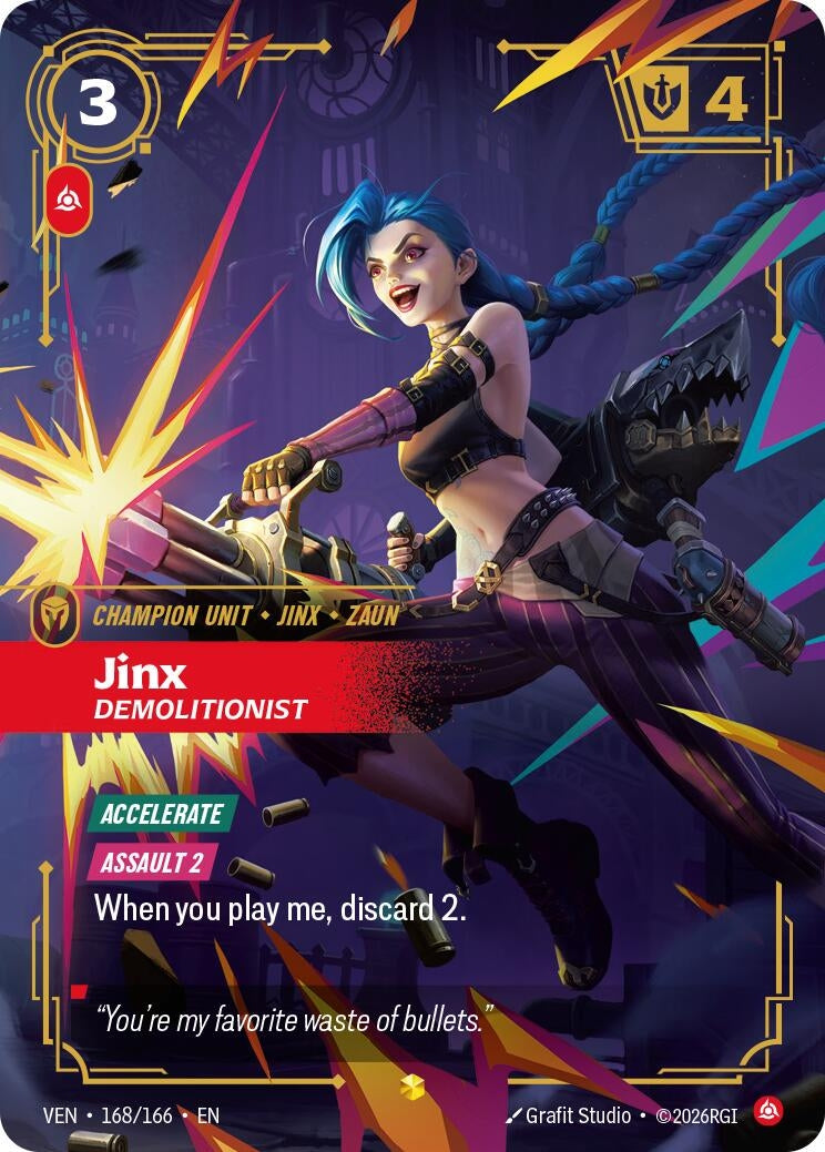 Image for Jinx, Demolitionist (Overnumbered) - Riftbound: League of Legends Trading Card Game