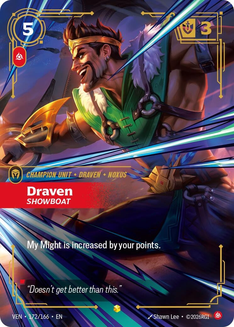 Image for Draven, Showboat (Overnumbered) - Riftbound: League of Legends Trading Card Game