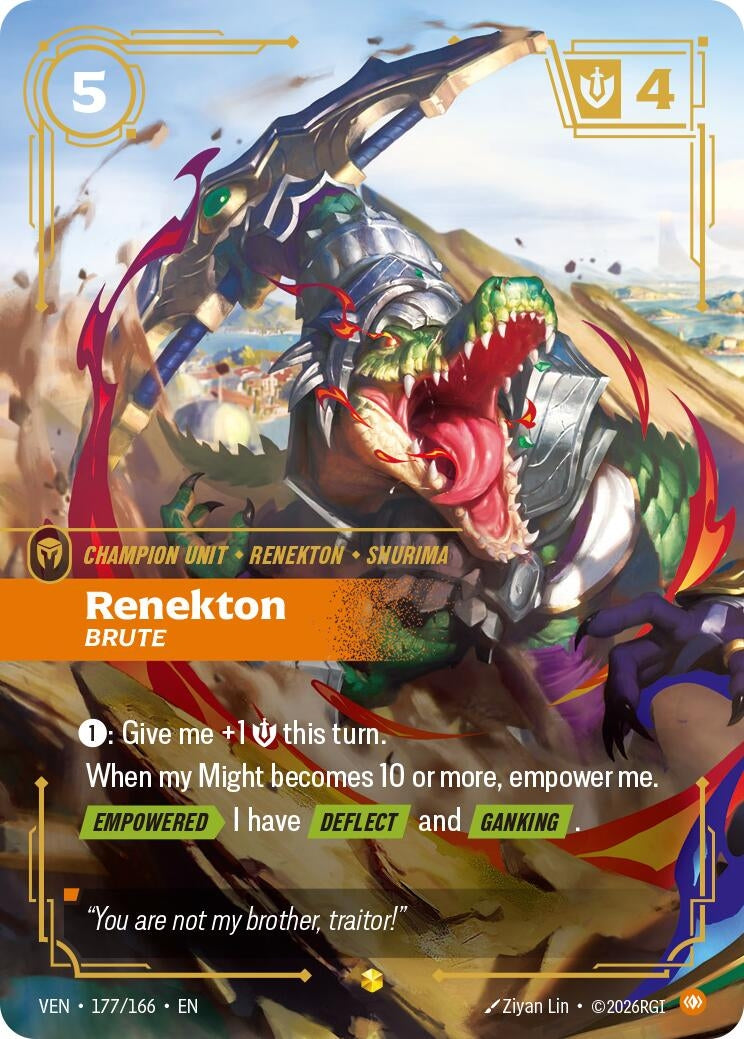 Image for Renekton, Brute (Overnumbered) - Riftbound: League of Legends Trading Card Game
