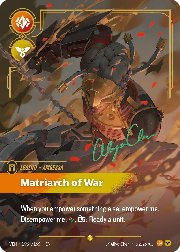 Image for Ambessa, Matriarch of War (Signature) - Riftbound: League of Legends Trading Card Game