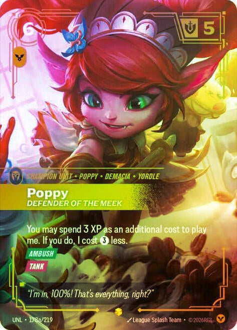 Image for Poppy, Defender of the Meek (Alternate Art) - Riftbound: League of Legends Trading Card Game