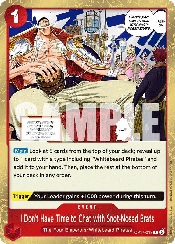Image for I Don't Have Time to Chat with Snot-Nosed Brats - One Piece Card Game