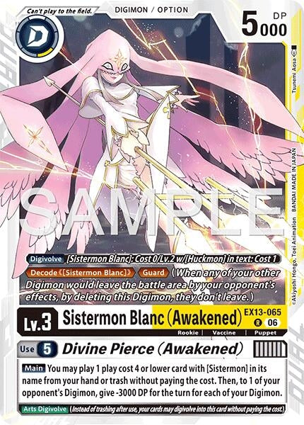 Image for Sistermon Blanc (Awakened) // Divine Pierce (Awakened) - Digimon Card Game