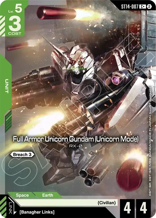 Image for Full Armor Unicorn Gundam (Unicorn Mode) (C+) - Gundam Card Game