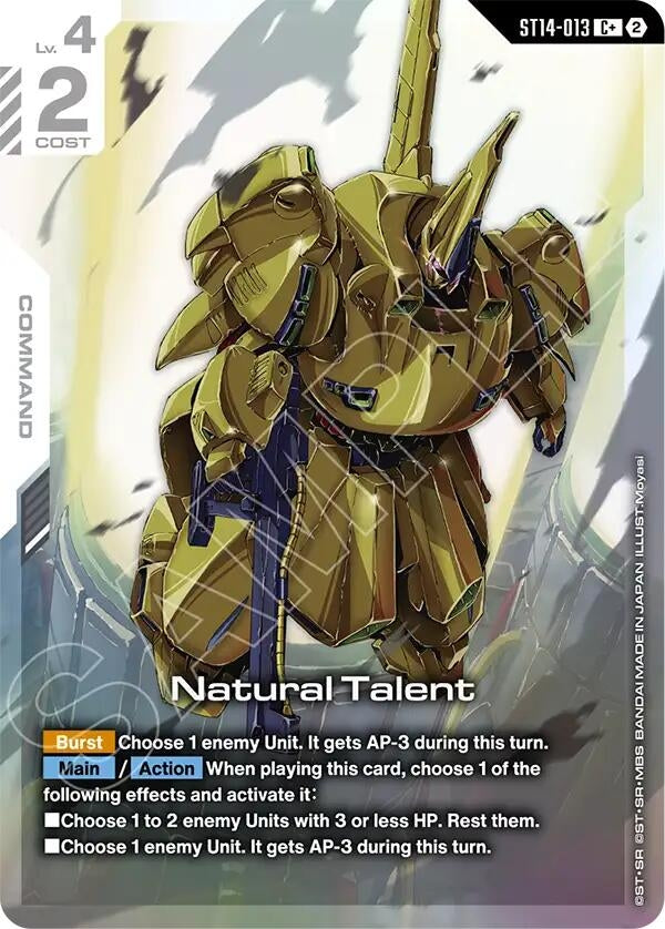 Image for Natural Talent (C+) - Gundam Card Game