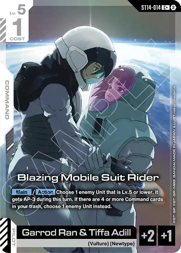 Image for Blazing Mobile Suit Rider (C+) - Gundam Card Game