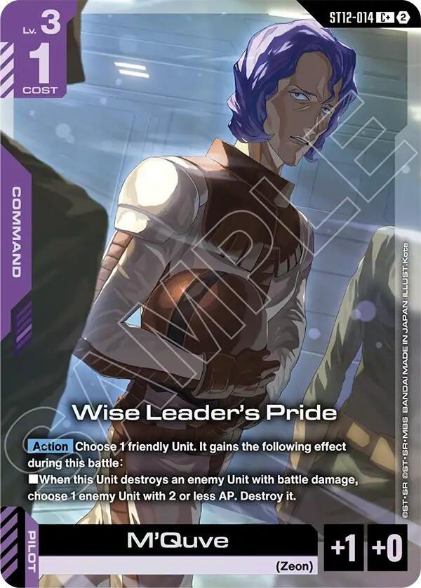 Image for Wise Leader's Pride (C+) - Gundam Card Game