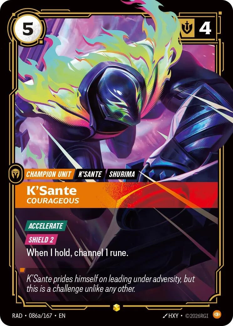 Image for K'Sante, Courageous (Alternate Art) - Riftbound: League of Legends Trading Card Game