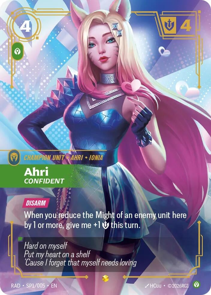 Image for Ahri, Confident (K/DA Special Art Card) - Riftbound: League of Legends Trading Card Game