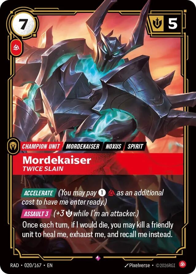Image for Mordekaiser, Twice Slain - Riftbound: League of Legends Trading Card Game