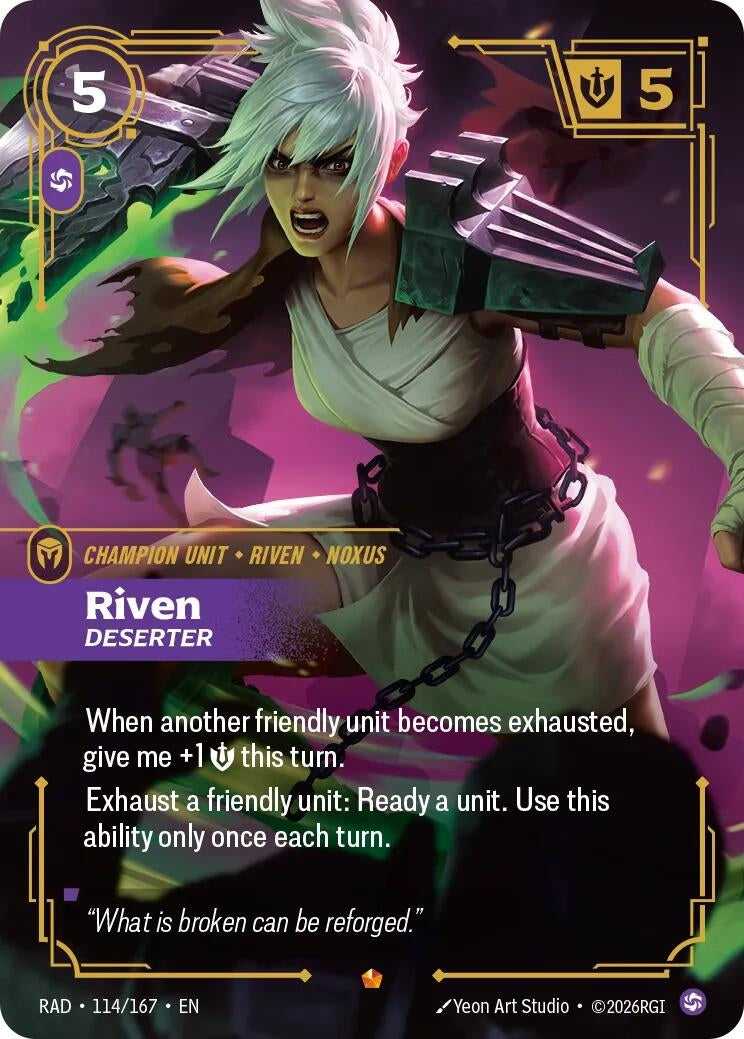 Image for Riven, Deserter - Riftbound: League of Legends Trading Card Game
