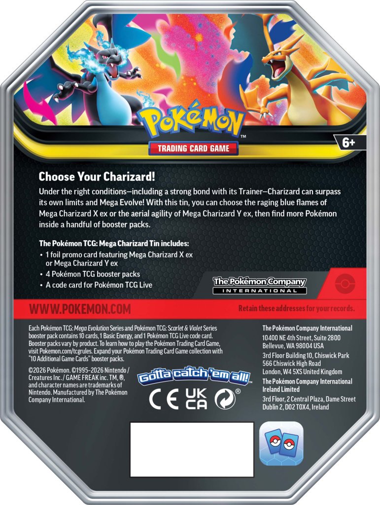 Pokémon TCG: Mega Charizard X Tin