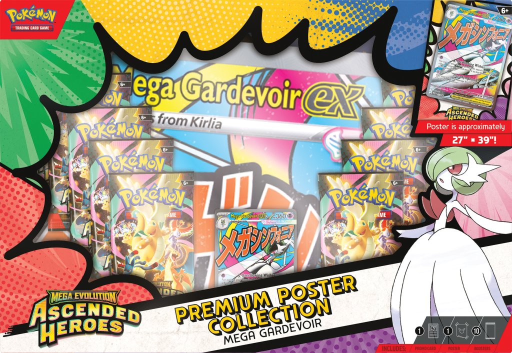 Pokémon TCG: Mega Evolution—Ascended Heroes Premium Poster Collection—Mega Gardevoir ex