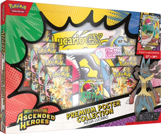 Pokémon TCG: Mega Evolution—Ascended Heroes Premium Poster Collection—Mega Lucario ex
