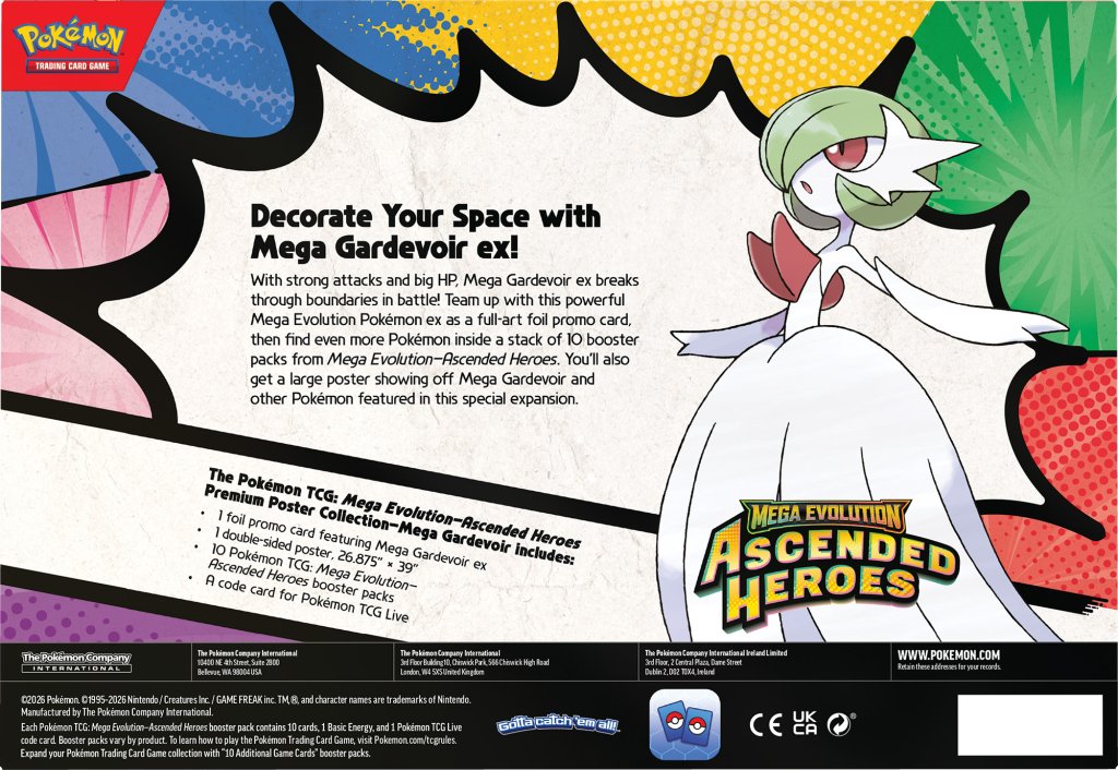 Pokémon TCG: Mega Evolution—Ascended Heroes Premium Poster Collection—Mega Gardevoir ex