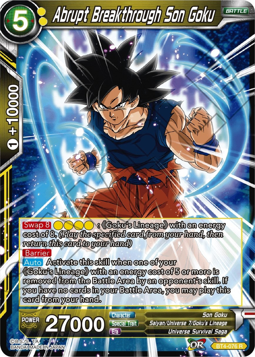 Image for Abrupt Breakthrough Son Goku - Dragon Ball Super: Masters