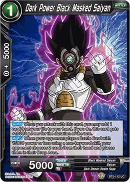 Image for Dark Power Black Masked Saiyan - Dragon Ball Super: Masters