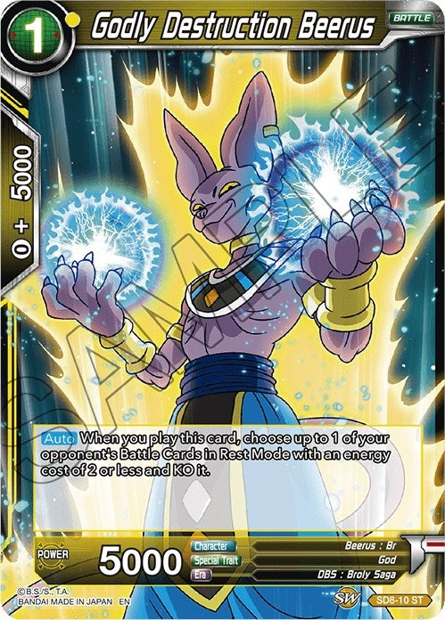 Image for Godly Destruction Beerus - Dragon Ball Super: Masters
