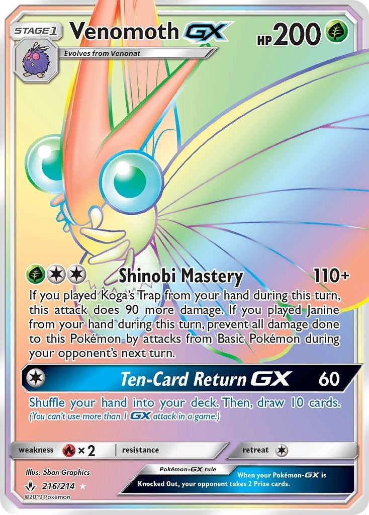 Image for Venomoth GX (Secret) - Pokemon