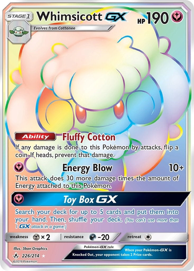 Image for Whimsicott GX (Secret) - Pokemon