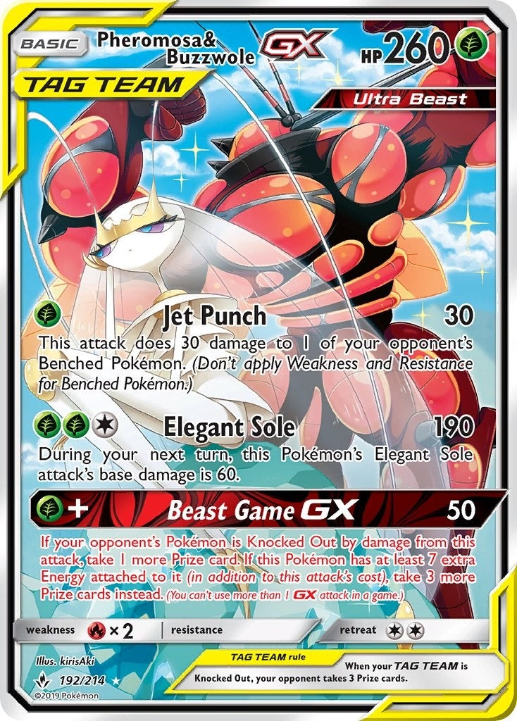Image for Pheromosa & Buzzwole GX (192) (Alternate Full Art) - Pokemon
