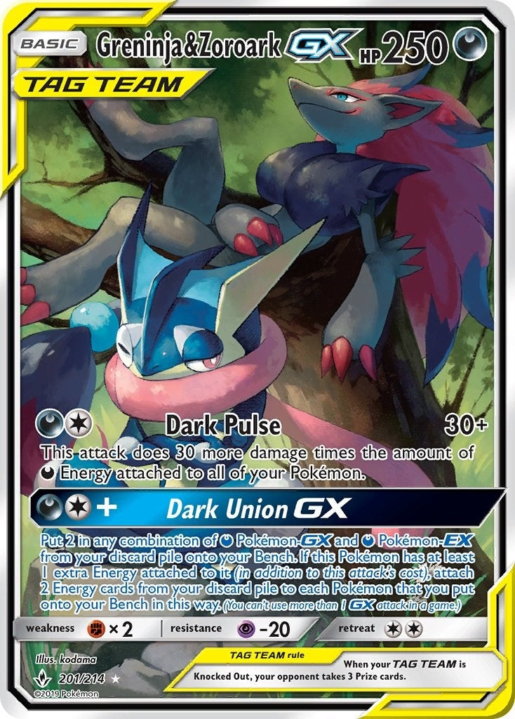 Image for Greninja & Zoroark GX (201) (Alternate Full Art) - Pokemon