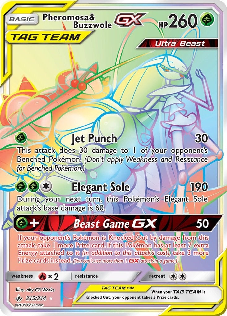 Image for Pheromosa & Buzzwole GX (Secret) - Pokemon