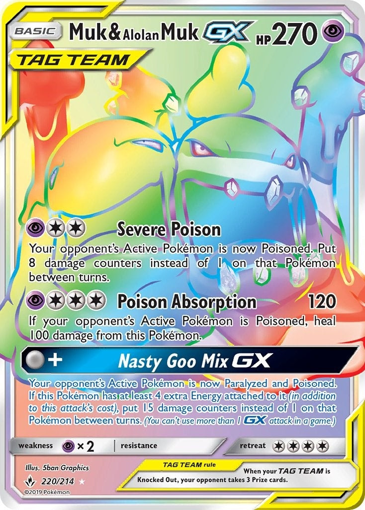 Image for Muk & Alolan Muk GX (Secret) - Pokemon