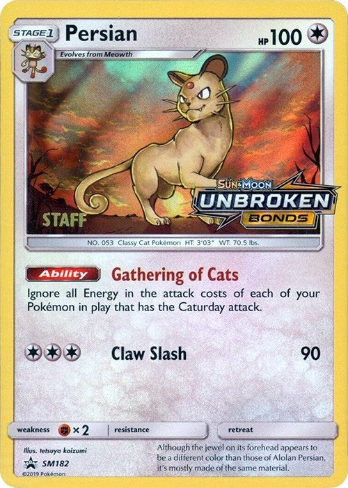 Image for Persian - SM182 (Prerelease) [Staff] - Pokemon