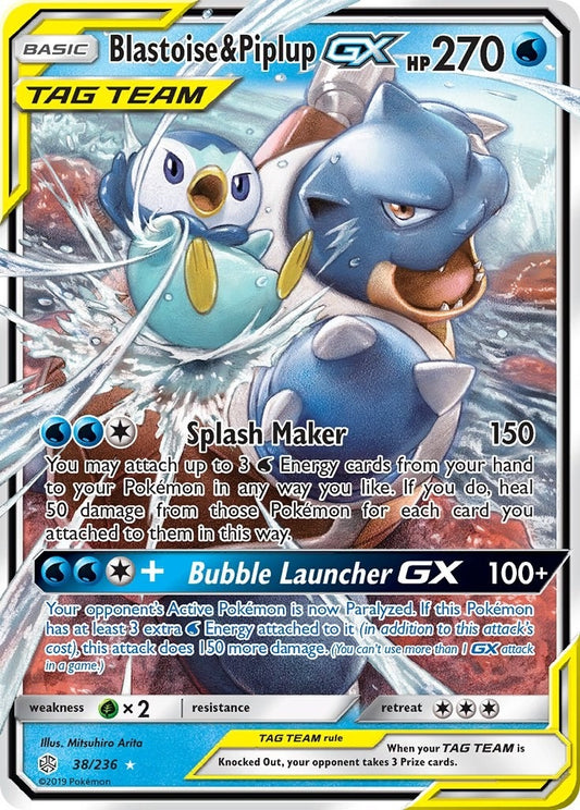 Image for Blastoise & Piplup GX - Pokemon