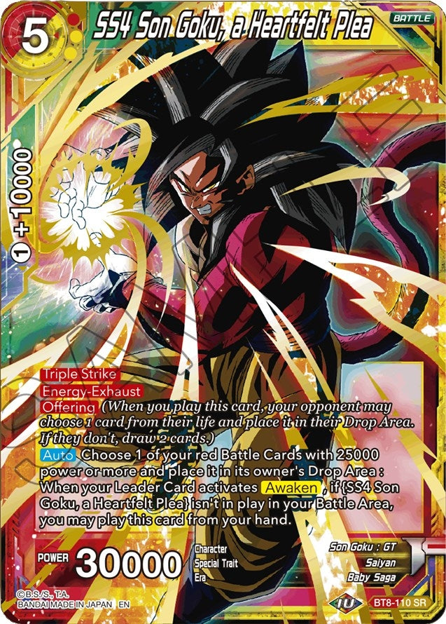 Image for SS4 Son Goku, a Heartfelt Plea - Dragon Ball Super: Masters