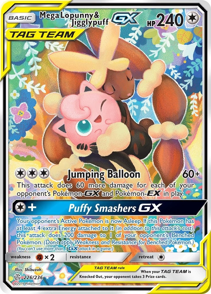 Image for Mega Lopunny & Jigglypuff GX (Alternate Full Art) - Pokemon