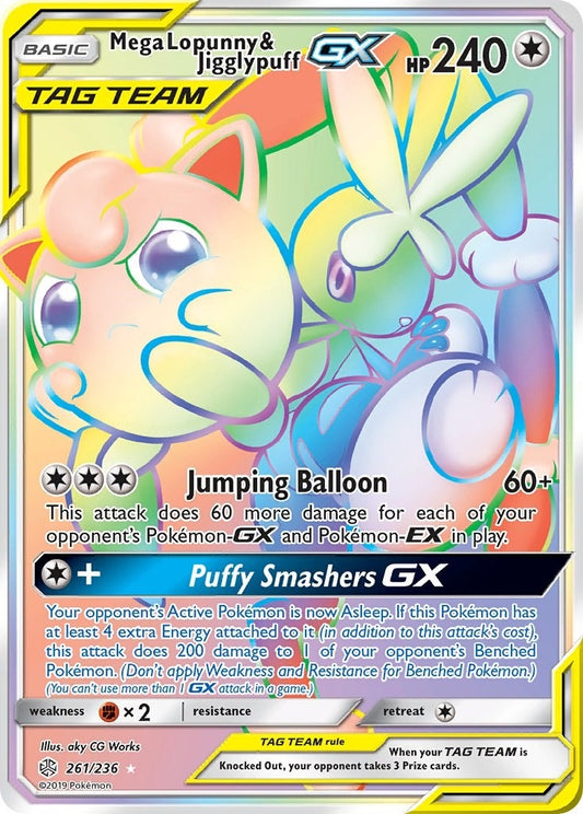 Image for Mega Lopunny & Jigglypuff GX (Secret) - Pokemon