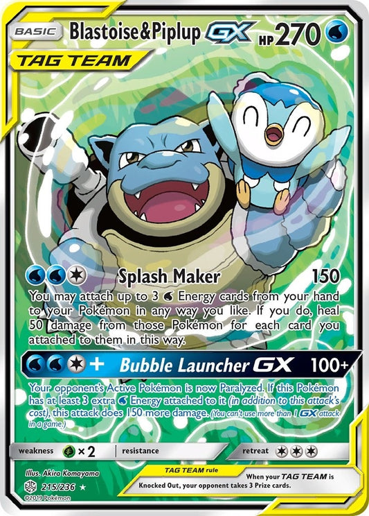 Image for Blastoise & Piplup GX (Alternate Full Art) - Pokemon