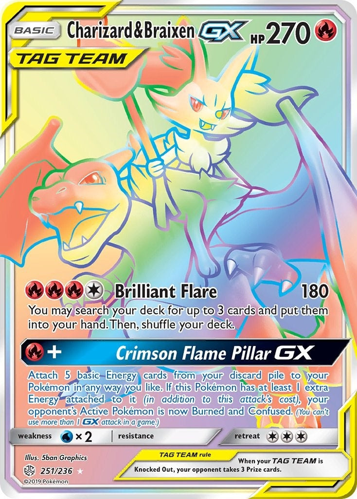 Image for Charizard & Braixen GX (Secret) - Pokemon