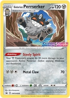 Image for Galarian Perrserker - SWSH008 (Prerelease) - Pokemon