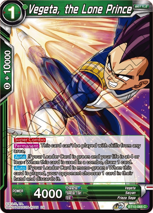 Image for Vegeta, the Lone Prince - Dragon Ball Super: Masters