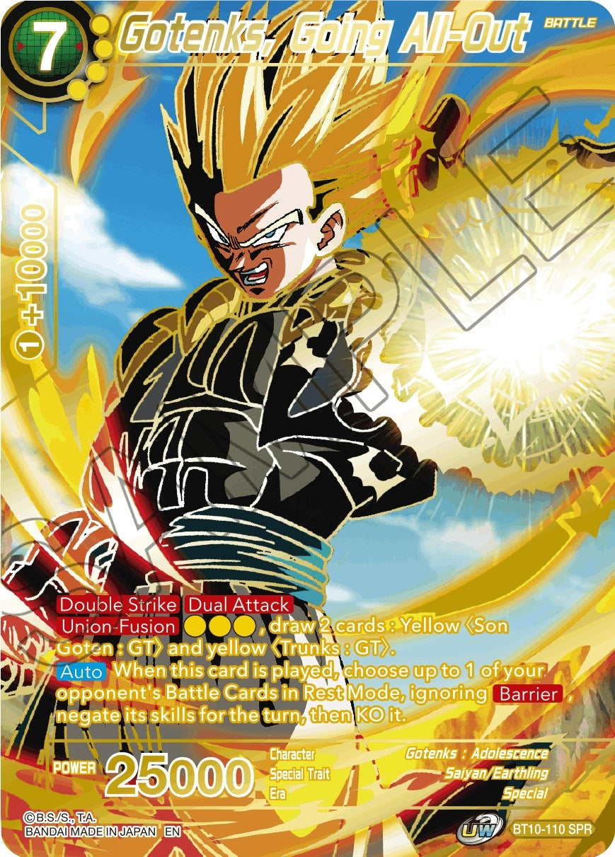 Image for Gotenks, Going All-Out (SPR) - Dragon Ball Super: Masters