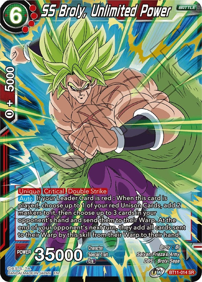 Image for SS Broly, Unlimited Power - Dragon Ball Super: Masters