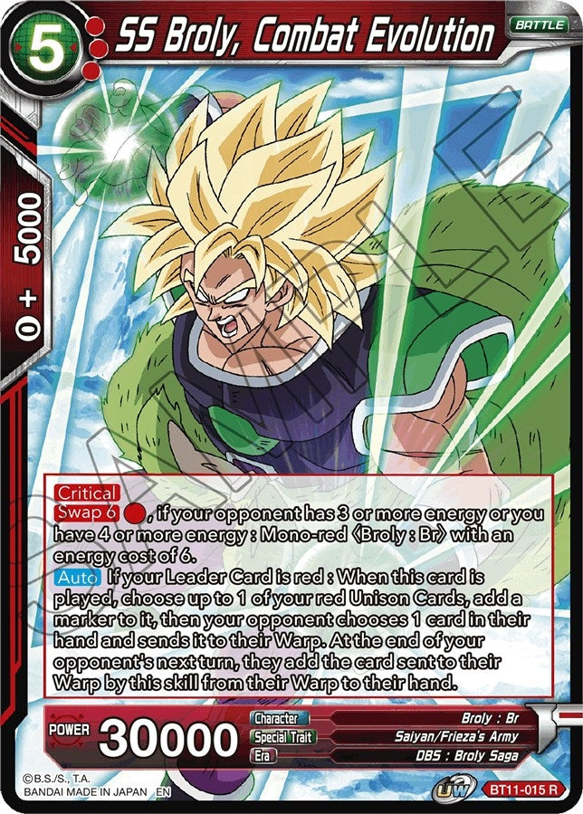Image for SS Broly, Combat Evolution - Dragon Ball Super: Masters