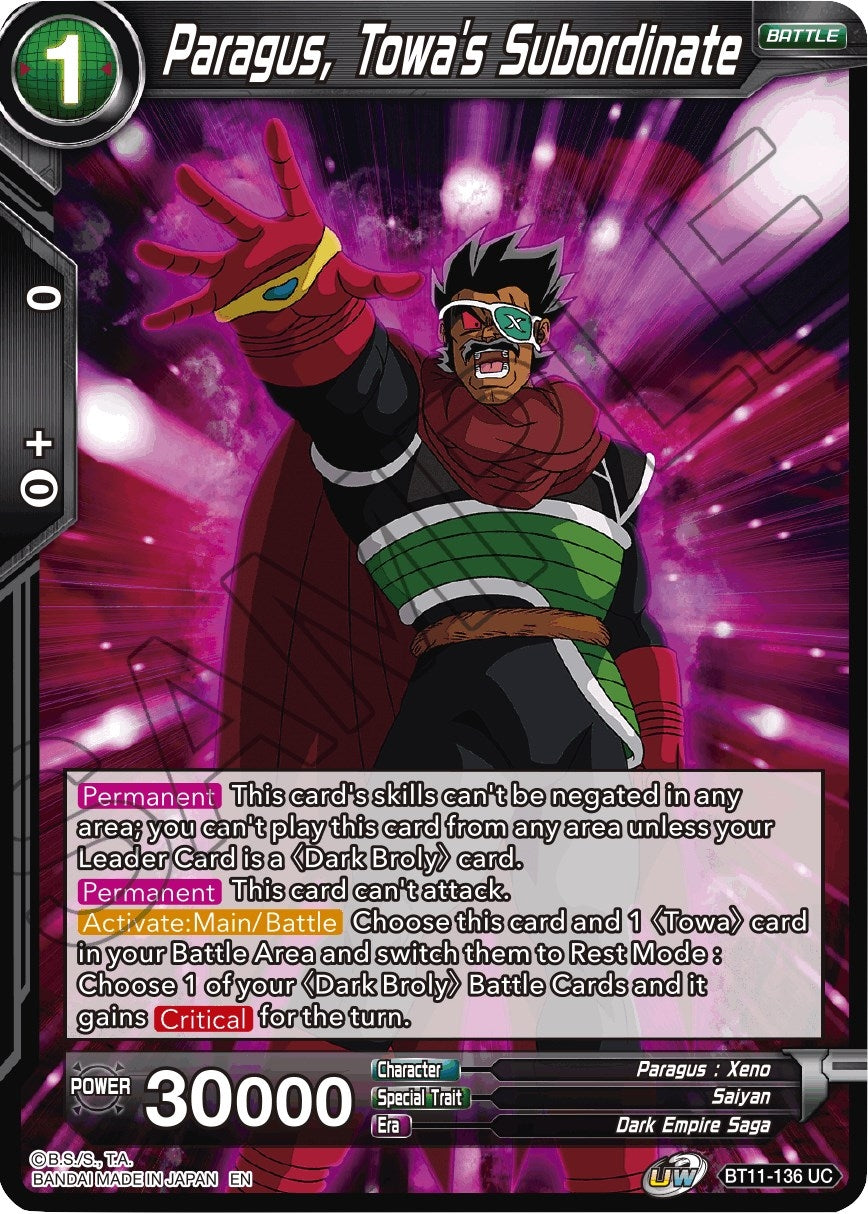 Image for Paragus, Towa's Subordinate - Dragon Ball Super: Masters