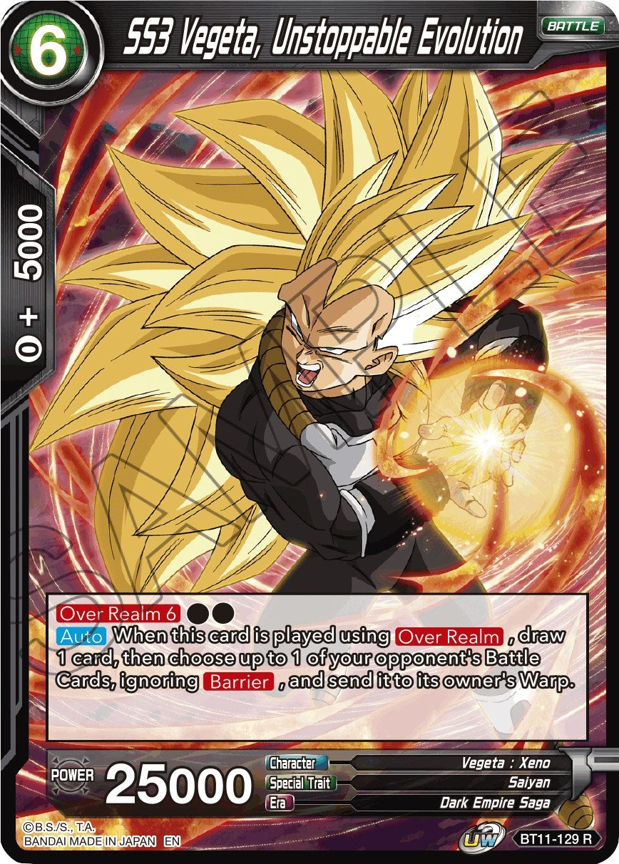 Image for SS3 Vegeta, Unstoppable Evolution - Dragon Ball Super: Masters