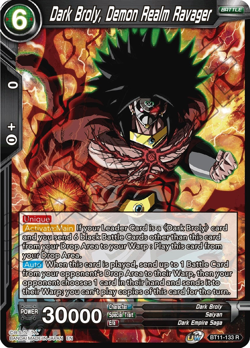 Image for Dark Broly, Demon Realm Ravager - Dragon Ball Super: Masters